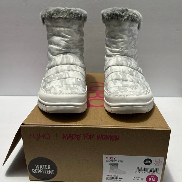 Ryka Women's Suzy Winter Booties Fur White Camo 8m - Picture 8 of 9